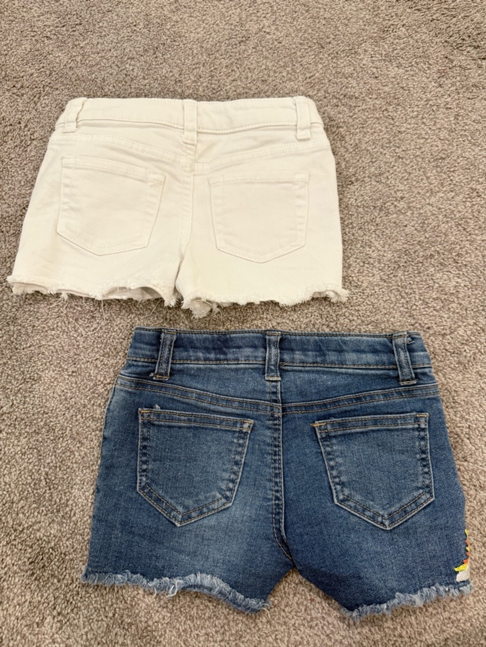 Cat & Jack Blue Denim Shorts with Rainbow Patch - Picture 3 of 3